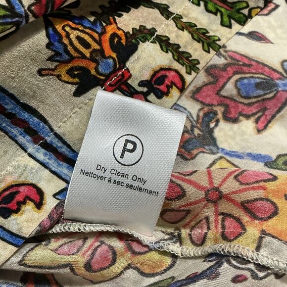 Vineet Bahl for Anthropologie Embroidered Floral Boho Front Tie Top M - Picture 11 of 12